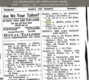 1907 Savanah city directory