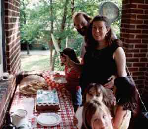 Sarah with an audience