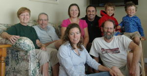 The NJ beach gang: Elle, Harry, Sarah, Oriana, Tom, Robert, David, Sebastian