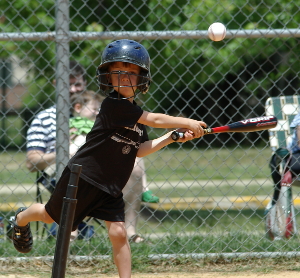 Robert hitting the ball off the tee.