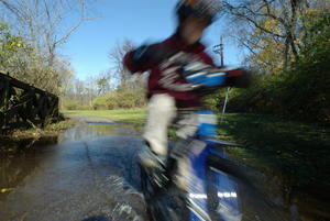 Robert on his speeding bike