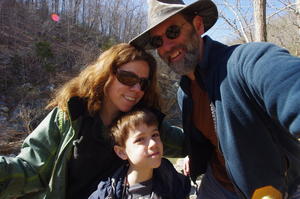 Sarah, Robert and David on a short Difficult Run hike