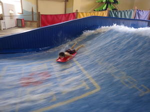 Robert on the Great Wolf Lodge surf wave