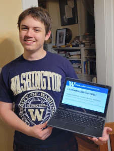 Robert accepted his first choice admission offer: University of Washington