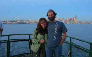 David and Sarah on the ferry (photo by Sarah).