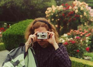 Sarah in the Christchuch gardens.