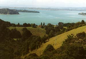The east coast of the north island of New Zealand