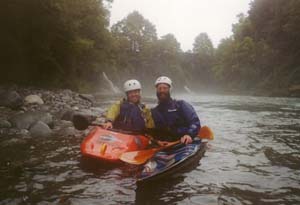 David and Sarah on the Matakitaki.