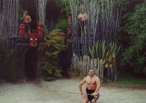 Chief with his warriors standing guard