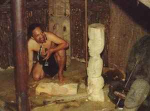 A maori carver.