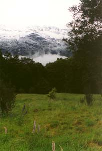 The mountains surrounding Glade House (and lowering snow line).