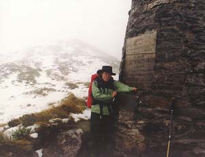 Sarah on McKinnon Pass.