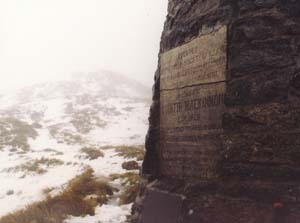 The McKinnon Pass memorial.