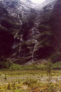 Waterfall between Glade House and Pampolona Lodge.