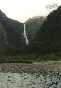 Waterfall between Quintin Lodge and Sandfly Point.