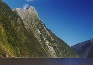 Mitre Peak across from Milford Sound.