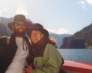 Sarah and David on Milford Sound.