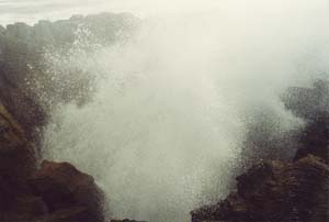 Pancake Rocks blowhole.