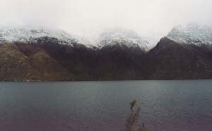 The lakes around Queenstown (with lowering snow line).