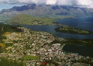 Queenstown from the 'jumping off point.'