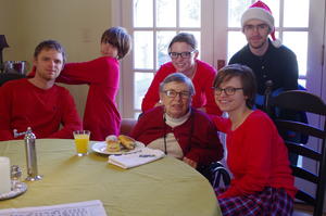 Smom and the grandkids, December 25, 2014.