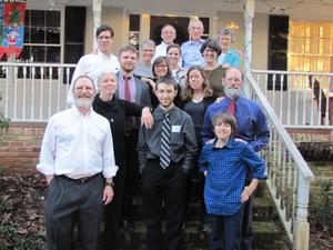 Williamses:back to front and left to right: Loren, Leland, Cornelia; Lee, Susan, Sally, Carolee; Sam, Kate, Sarah Z.; Helen, Aaron, David; Steve and Robert; December 2015