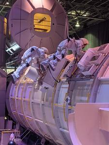 Simulated EVA repair from Space Camp