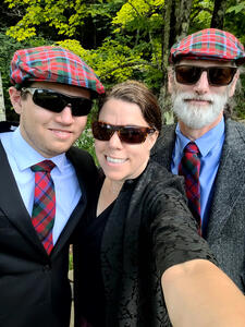 Robert, Sarah and David at Ian and Sophies's wedding